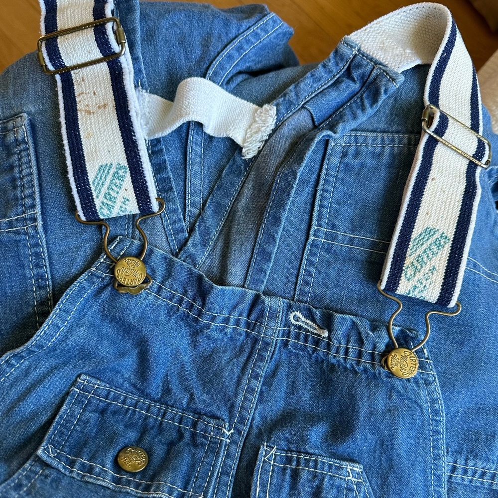 Carters Watch the Wear
1960s indigo blue denim overalls selvedge Union made USA